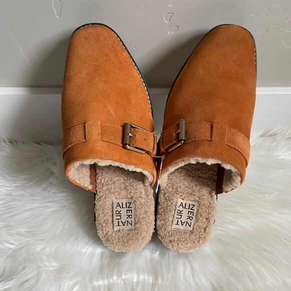 Naturalizer Women’s Wayde Slip On Golden Maple Leather Mule Clogs- Size 8.5 - Picture 2 of 7